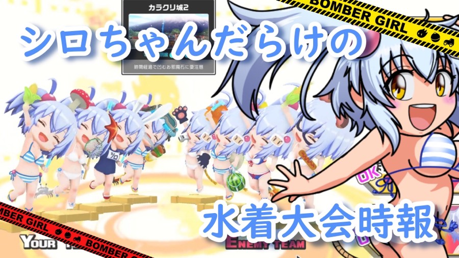 ボンバーガール シロ ( 水着 ) e-amusement pass Amusement IC BOMBER GIRL