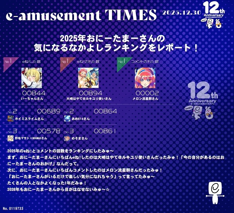 2０２５年のピックアップです