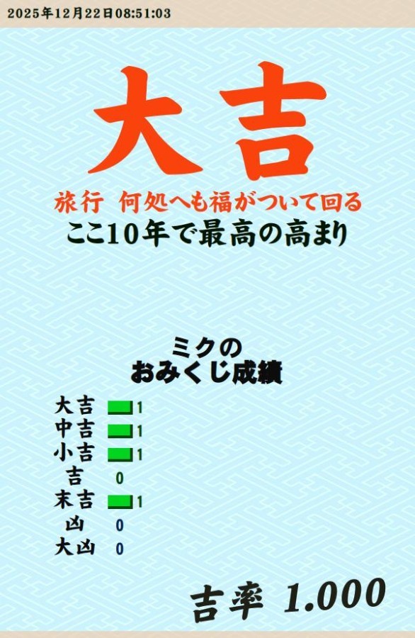 今日のおみくじ！<br />
<a style="text-decoration: none;" href="https://p.eagate.573.jp/gate/e/toomikuji.html?from=article">https://p.eagate.573.jp/gate/e/toomikuji.html?from=article</a>